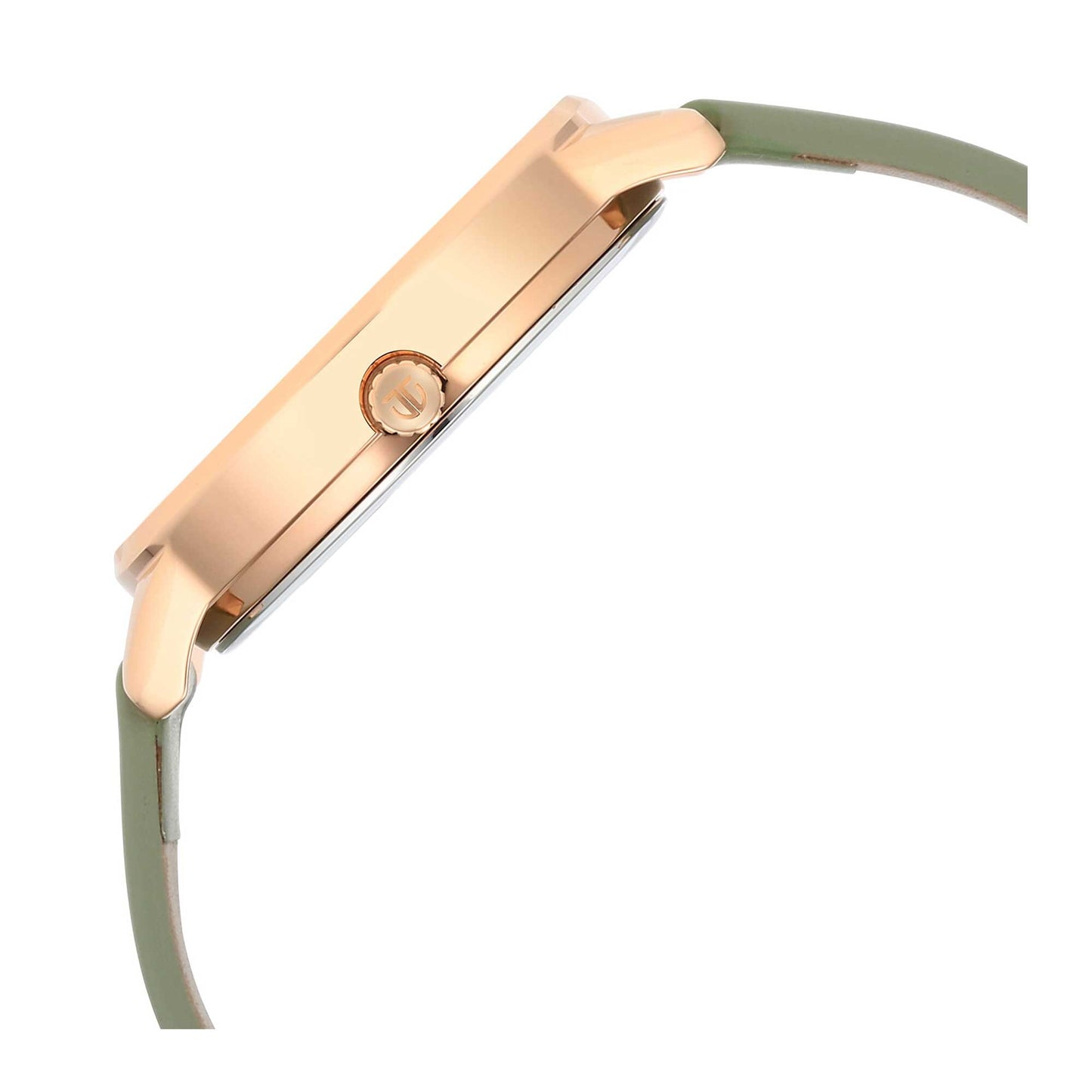 ساعة يد بحزام جلدي Neo Green Dial للنساء 2648WL06
