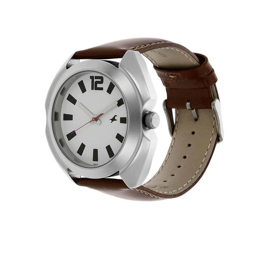 Fastrack Casual Analog Silver Dial ساعة يد للرجال - NM3117SL01 / NL3117SL01 / NP3117SL01، حزام