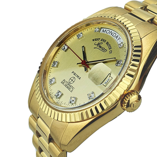 ساعة وست إند 25 جوهرة ذهبية للرجال 5027_35_2795R