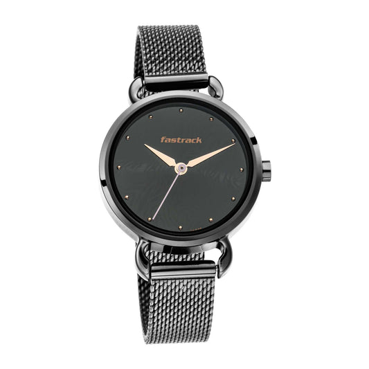 Fastrack Animal Print Watch with Black Dial