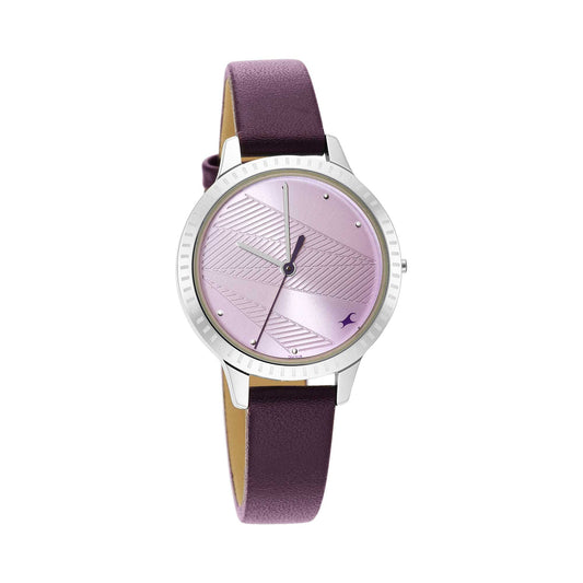 ساعة يد نسائية Fastrack Stunners 3.0 بعقارب ومينا بنفسجي-6267SL01، بنفسجي فاتح، سوار