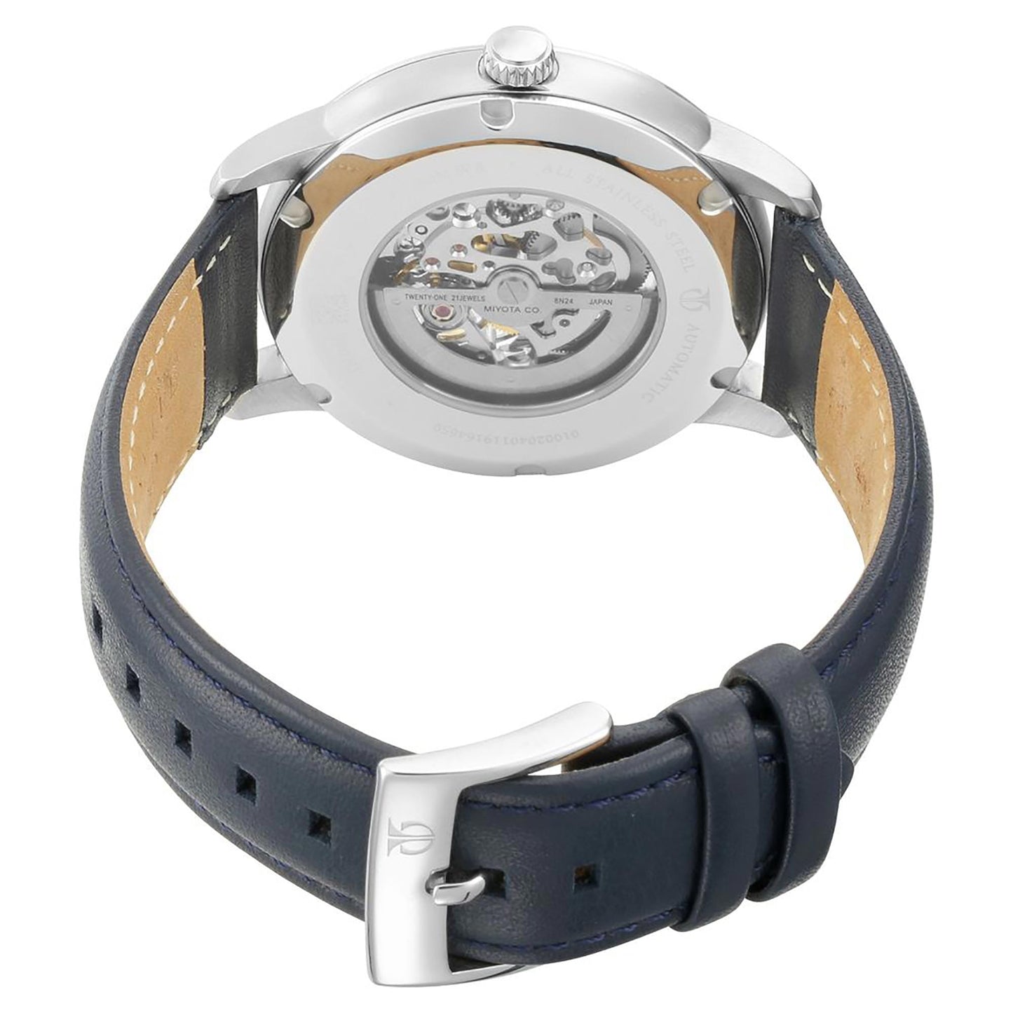 Titan Champagne Dial Automatic Watch with Leather Strap 90110SL02