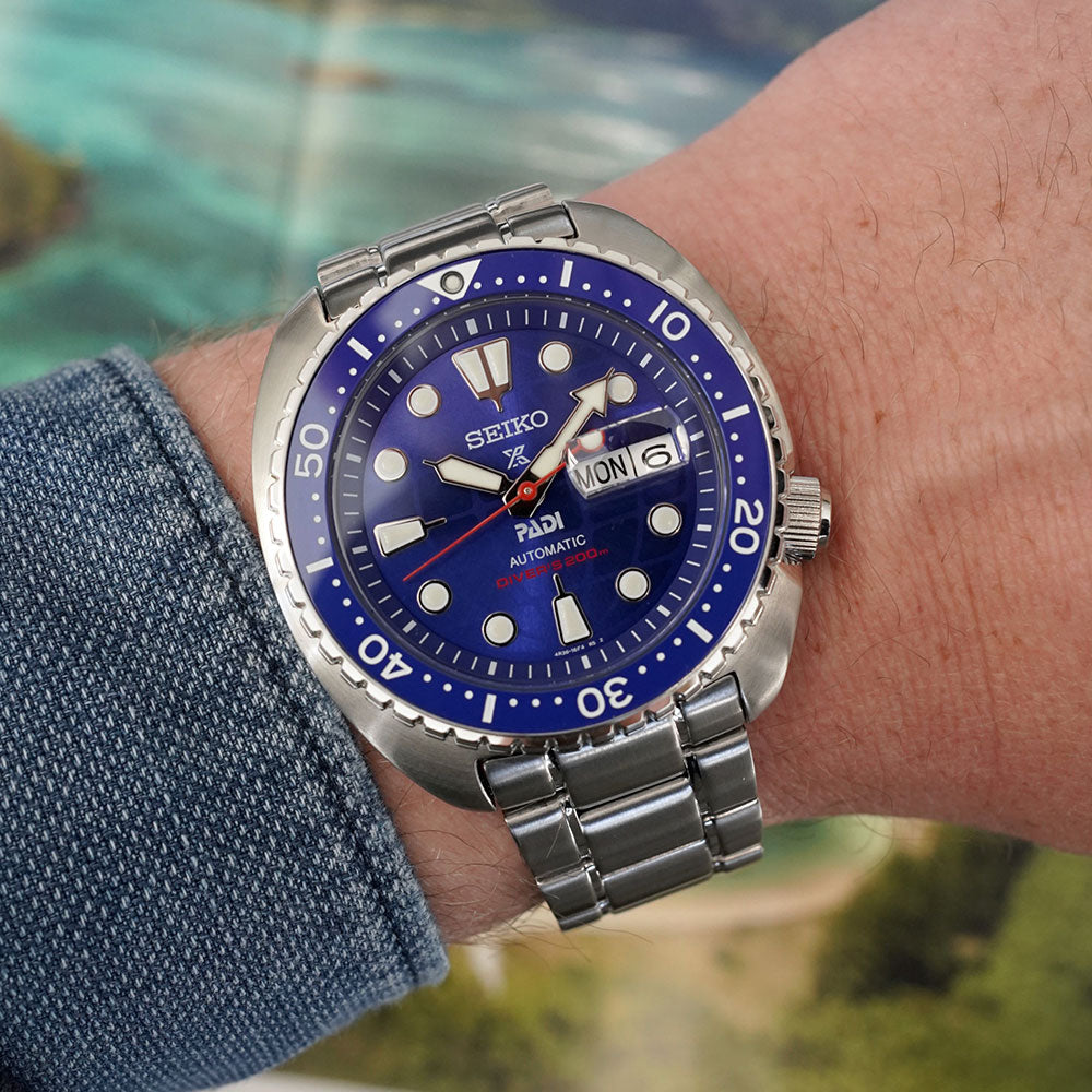Seiko Prospex Dial design inspired by the "PADI" logo HBB002K1