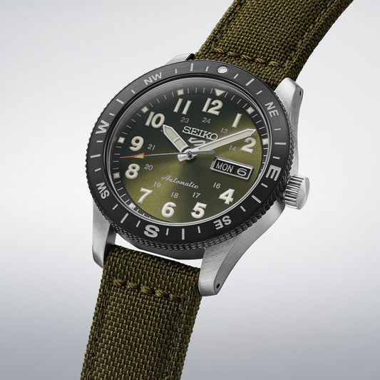 Seiko 5 Sports Green Dial nylon Automatic Men's Watch HDB008K1