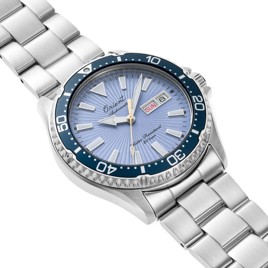 Orient Blue Dial Stainless Steel Mechanical Watch for men's RA-AA0823L39B