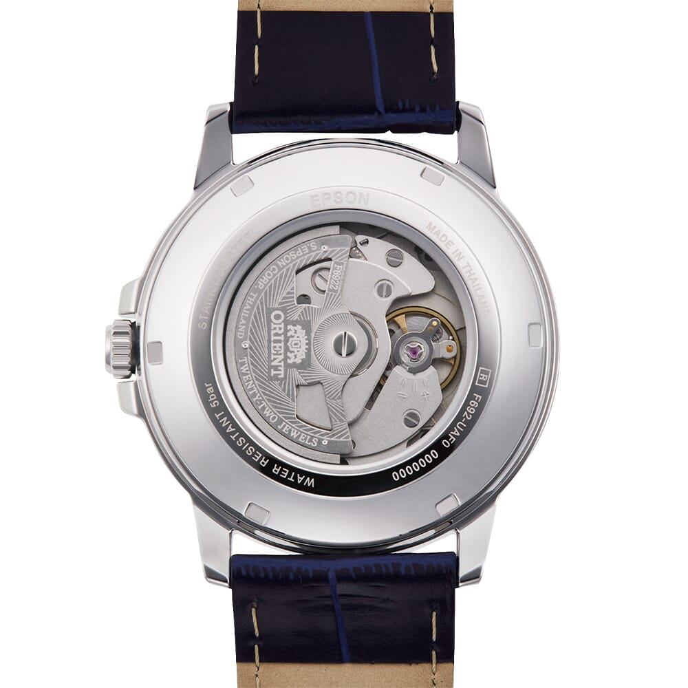 Orient Blue Dial Leather Strap Mechanical Watch for Men's RA-AA0C05L39B