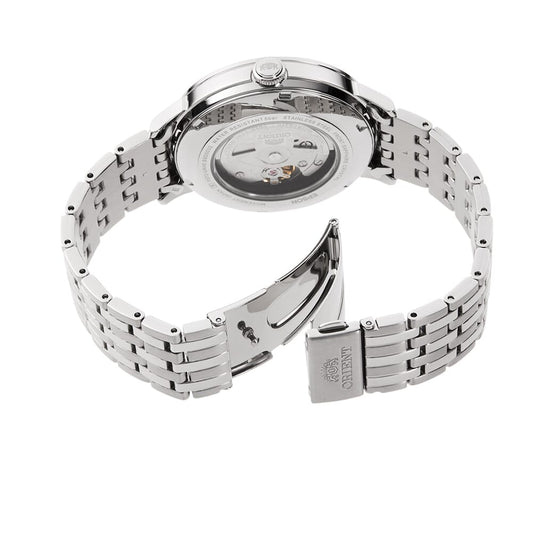 Orient White Dial Stainless Steel Mechanical Watch for Men's RA-AC0J04S