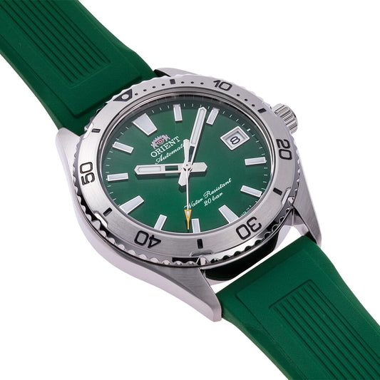 Orient Sports Mako 40 Green Dial Silicone Strap Automatic RA-AC0Q11E30B