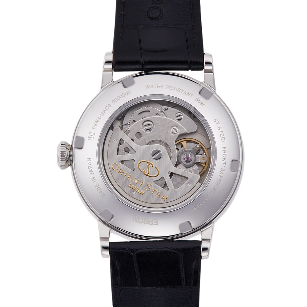 Orient Star Elegant Classic 39mm Power Reserve White Dial Leather Mens Automatic Watch RE-AU0002S00B