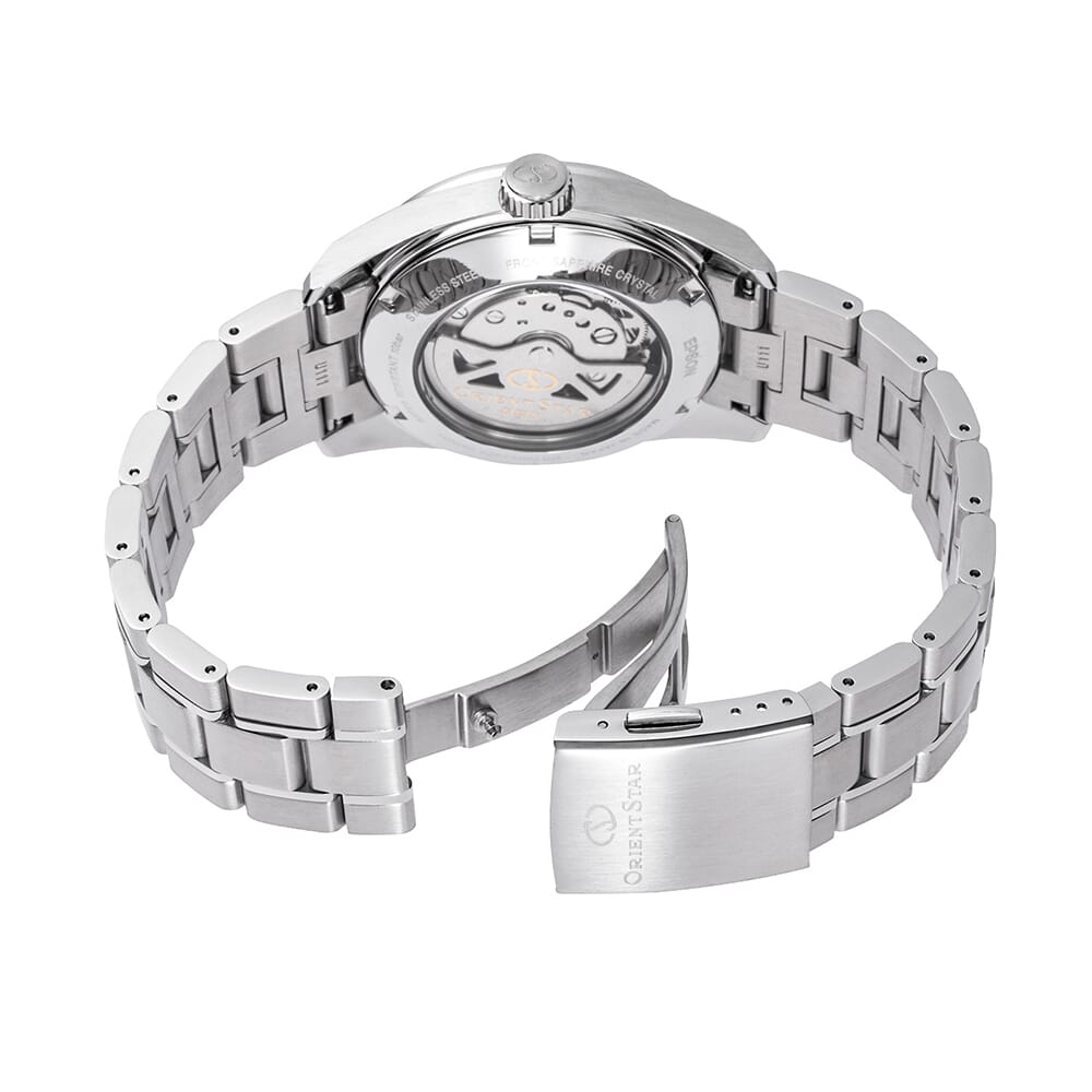 Orient star Contemporary Date Stainless Steel Watch for Men's RE-AU0110N