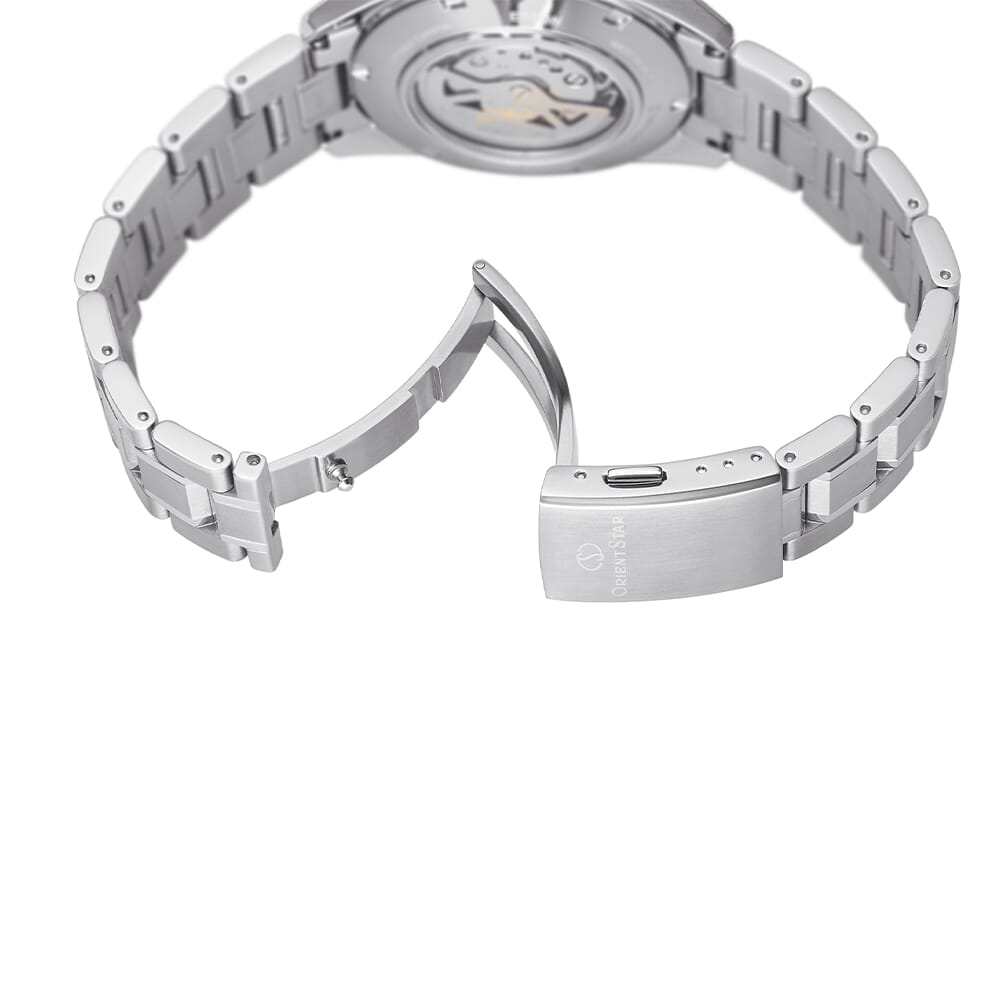Orient Star RE-AV0004N00B Contemporary Modern Skeleton Automatic Grey Dial Stainless Steel Men's Watch