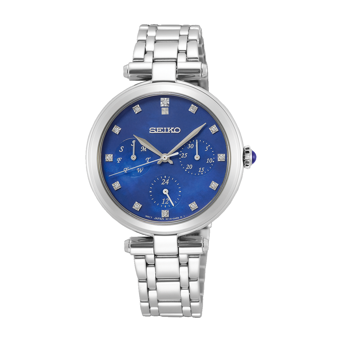 Seiko Women's Quartz Watch with Blue Dial and Stainless Steel Bracelet – SKY661P1