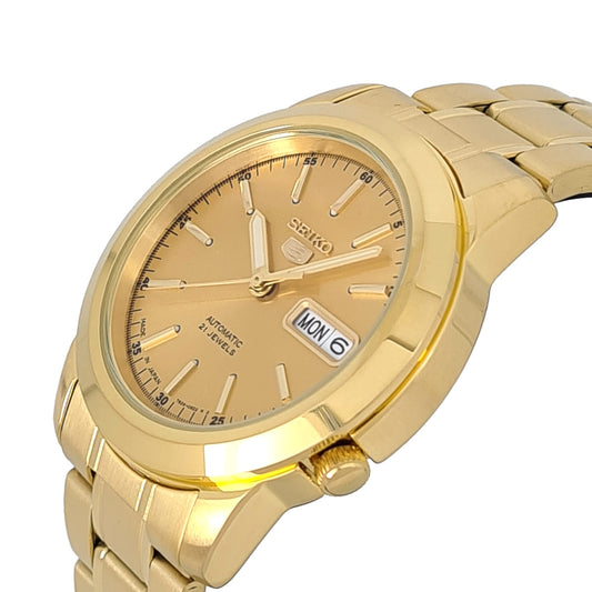 ساعة سيكو أوتوماتيكية للرجال، عرض تناظري وحزام من الستانلس ستيل SNKE56J1