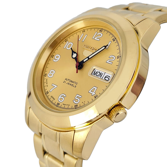 ساعة سيكو أوتوماتيكية للرجال، شاشة عرض أنالوج وسوار من الستانلس ستيل SNKK38J1