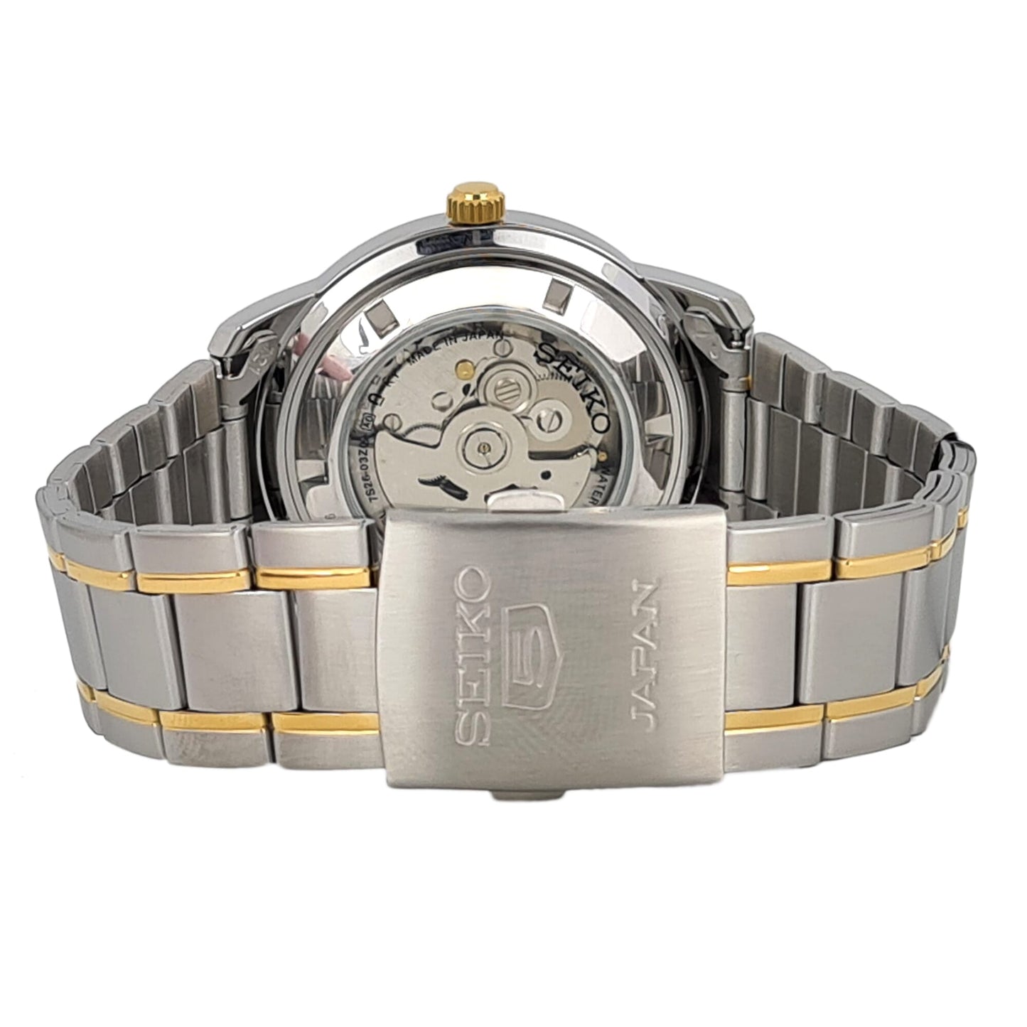 seiko 5 White Dial Automatic analog stainless steel watch for Men SNKM92J