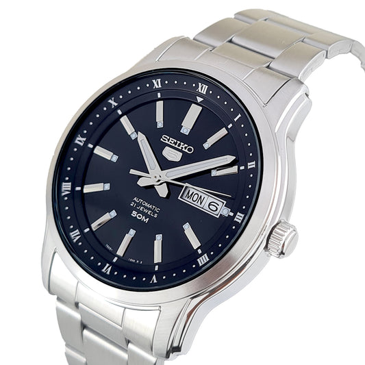 Seiko Classic 21 Jewels 44 mm Stainless Steel Watch for Men SNKP11K1