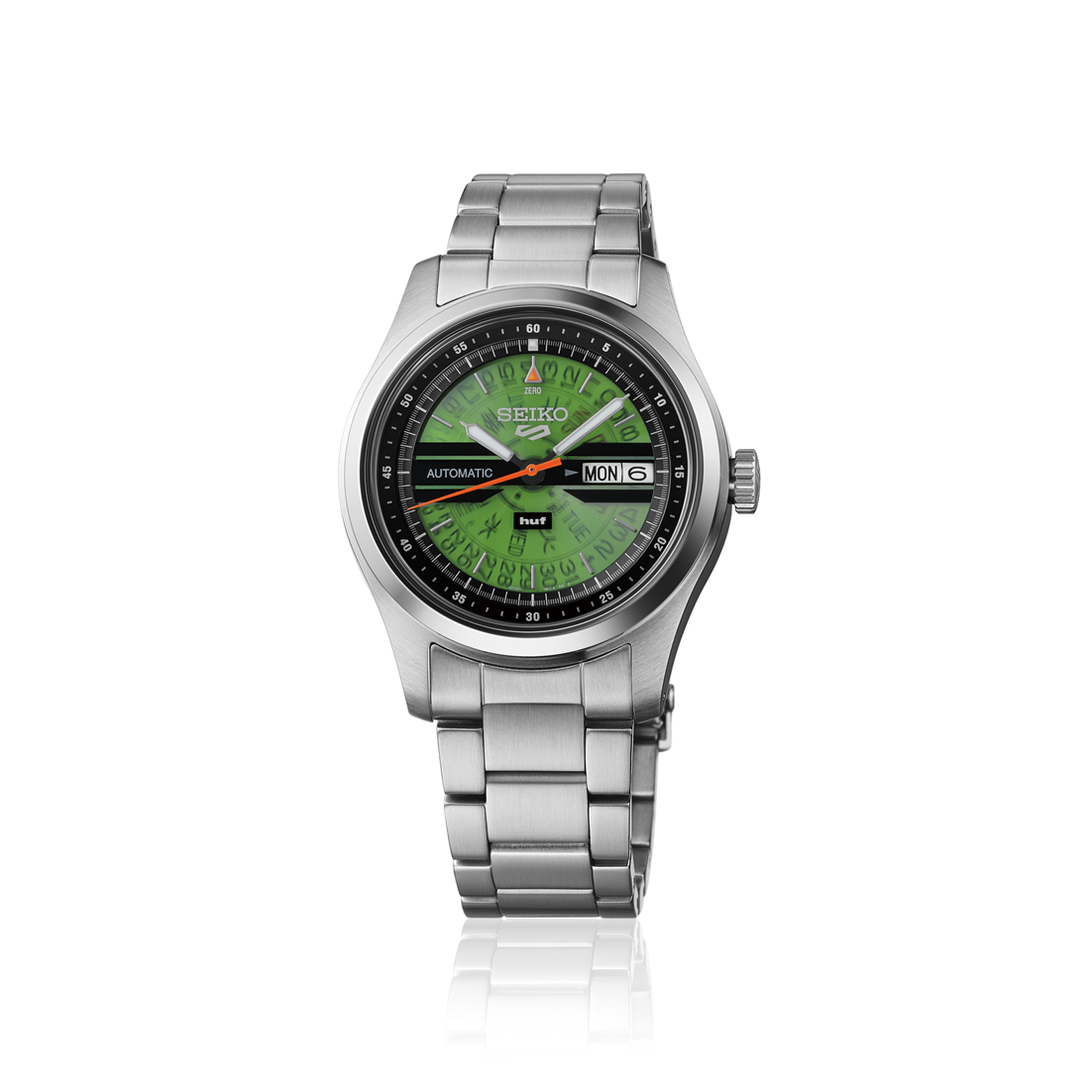 Seiko 5 Sports Green Dial Stainless-Steel Automatic Men's Watch SRPM09K1
