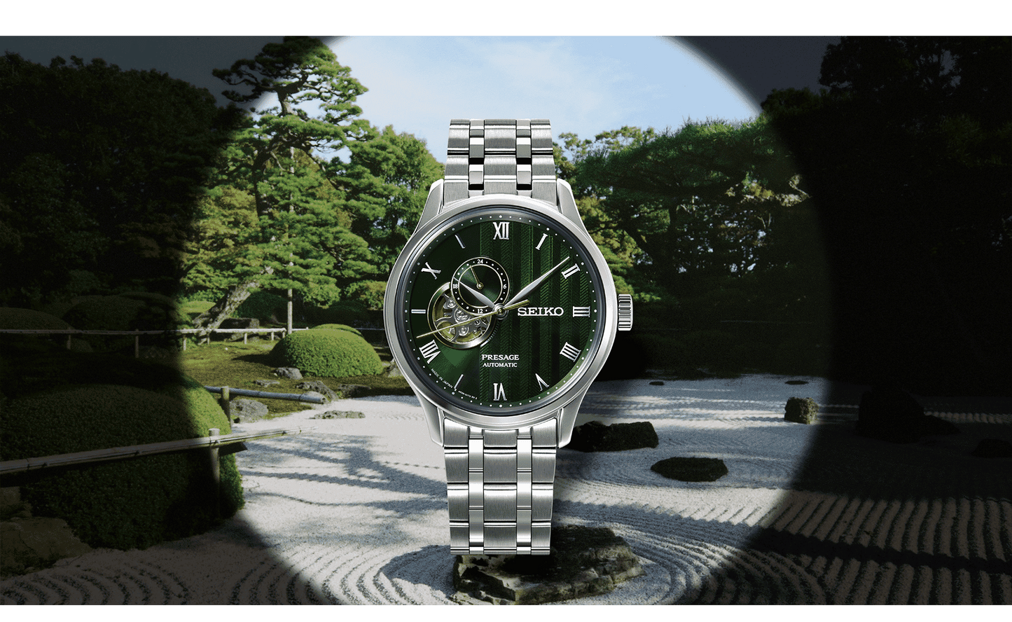Seiko Presage ‘Japanese Zen Gardens’ in Fern green SSA463J