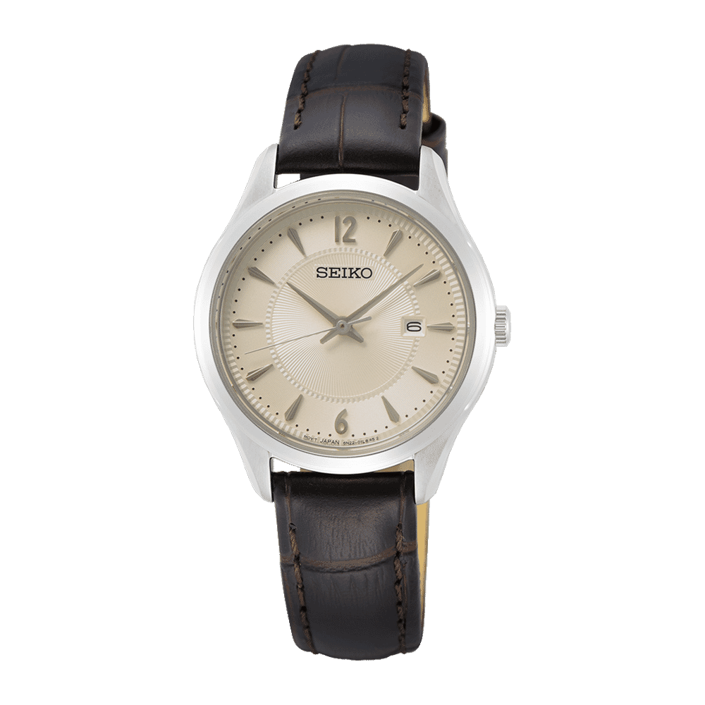 Seiko Noble Quartz Silver Dial Ladies Watch SUR427