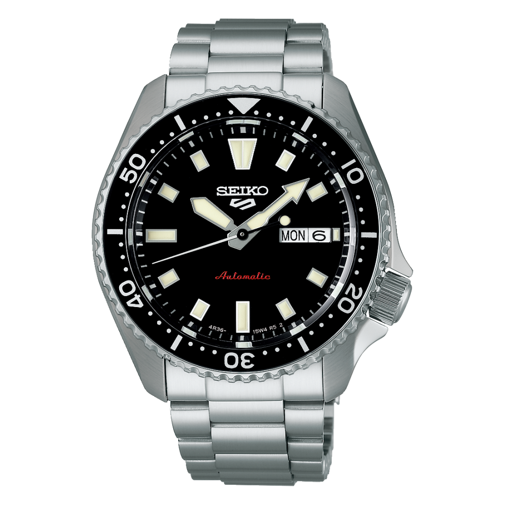 Seiko 5 Sports Black Dial Stainless Steel Watch For Men SRPL85K1