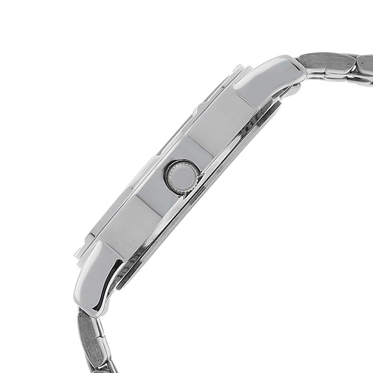 Black Dial Stainless Steel Strap Watch 1639SM02, Silver, bracelet