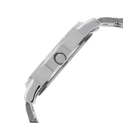 Black Dial Stainless Steel Strap Watch 1639SM02, Silver, bracelet