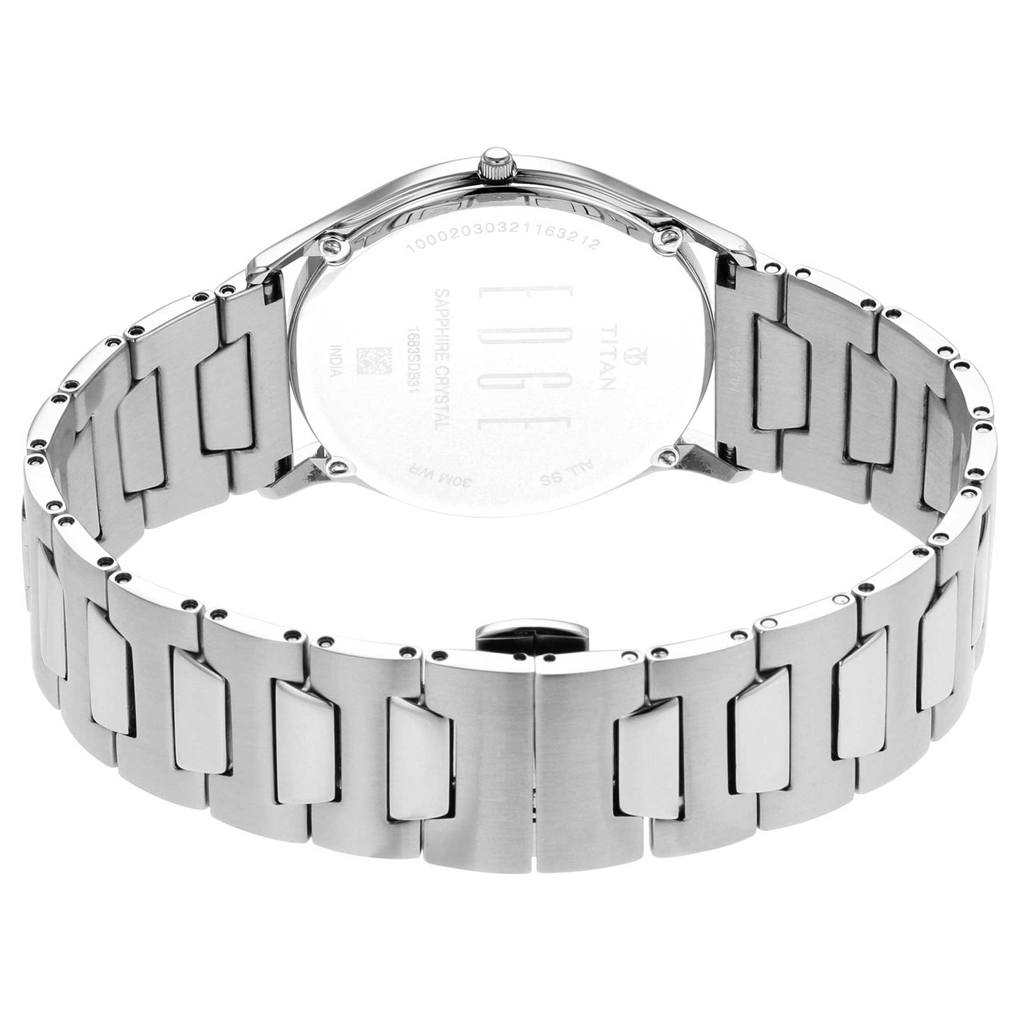 Titan Edge Metal Mens Watch, Silver White