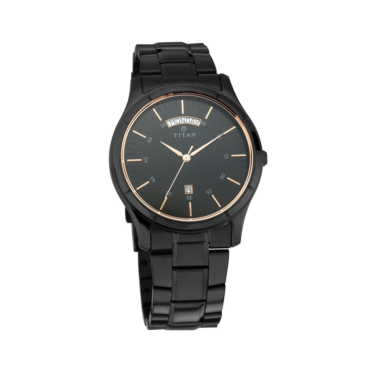 Black Dial Stainless Steel Strap Watch 1767NM01