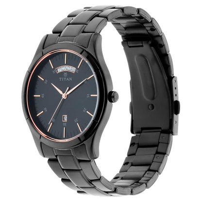 Black Dial Stainless Steel Strap Watch 1767NM01