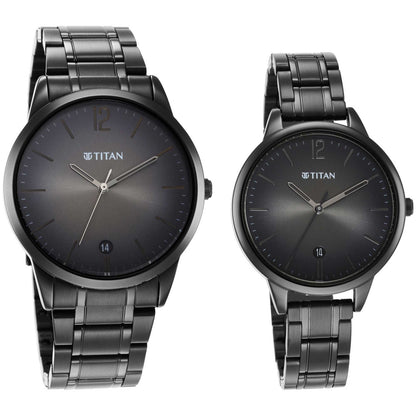 ساعة تيتان رجالي أنالوج مينا رمادي-18062617NM01، أنثراسيت، ساعة أنالوج