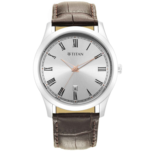 Titan Trendsetters بمينا أبيض فضي، سوار