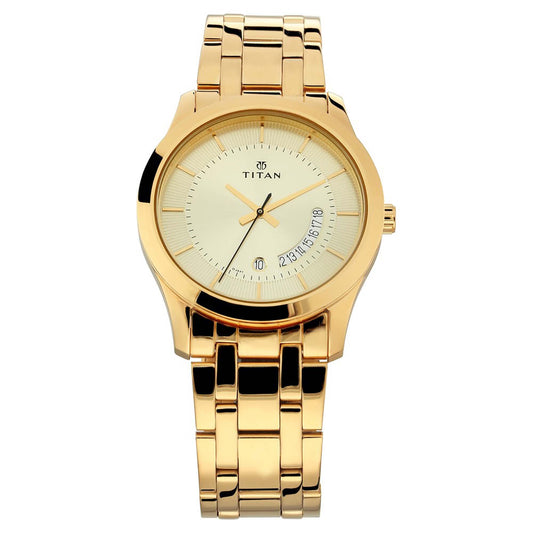 Champagne Dial Stainless Steel Strap Watch 1823YM01