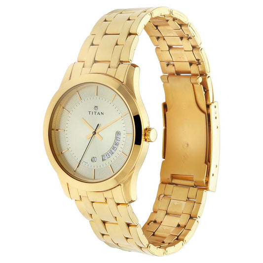 Champagne Dial Stainless Steel Strap Watch 1823YM01