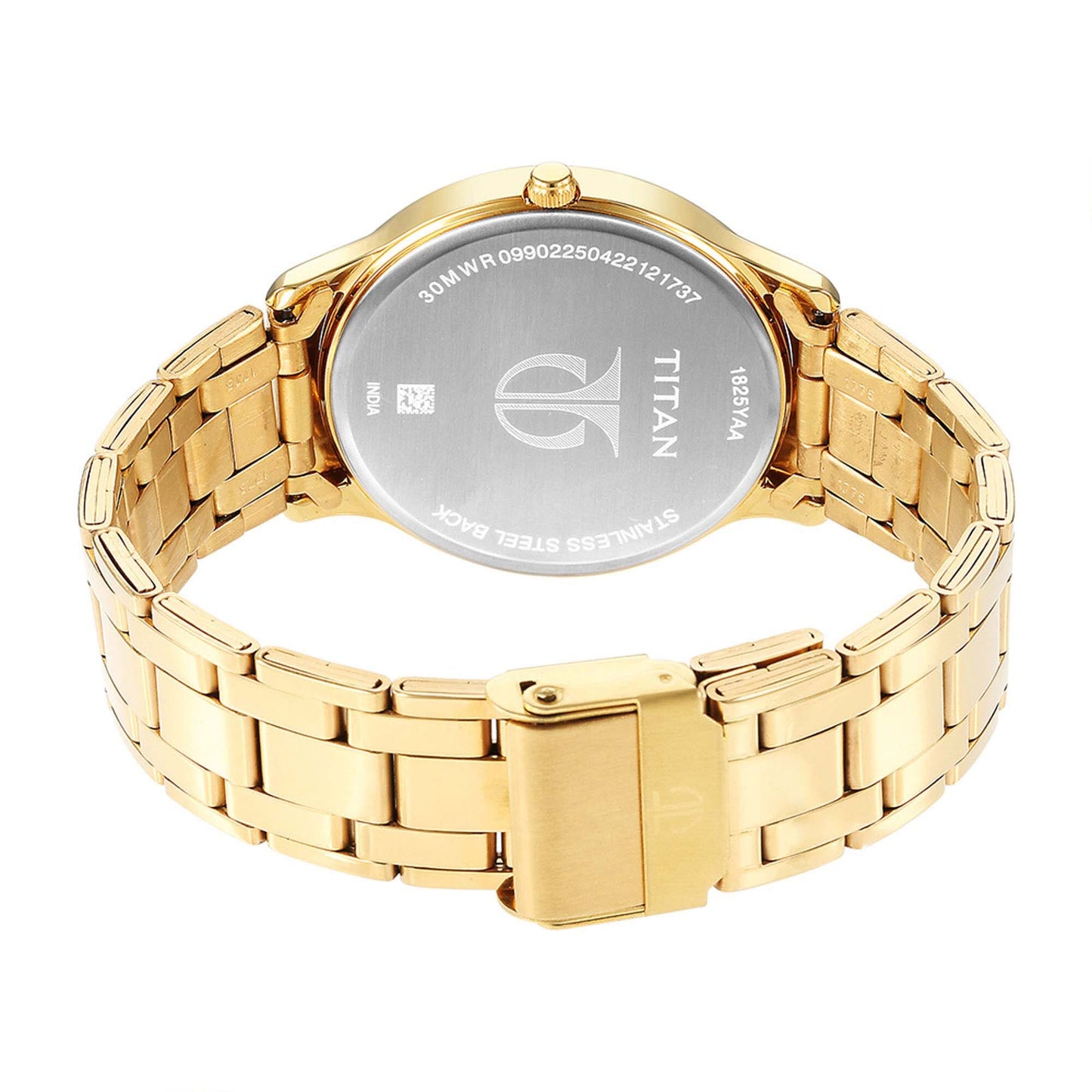 ساعة يد للرجال تيتان أنالوج بمينا أصفر - 1825YM08، طلاء أصفر