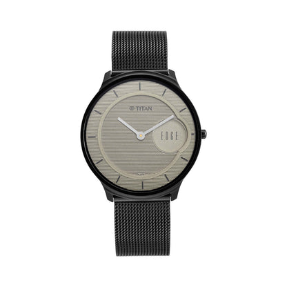 Titan Edge Baseline Analog Beige Dial Men's Watch-1843NM01, Beige
