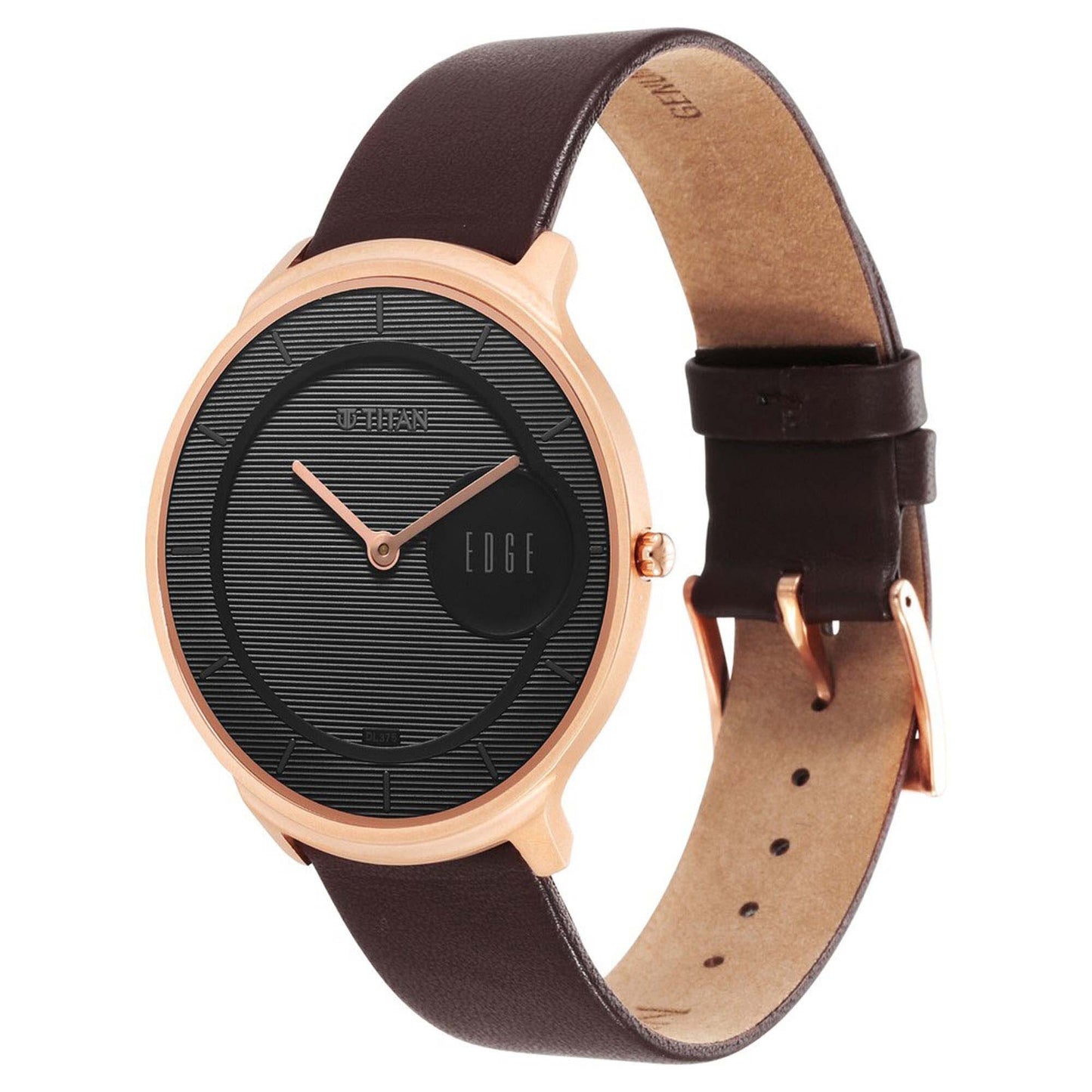 Edge Baseline Black Dial Stainless Steel Strap Watch 1843WL03