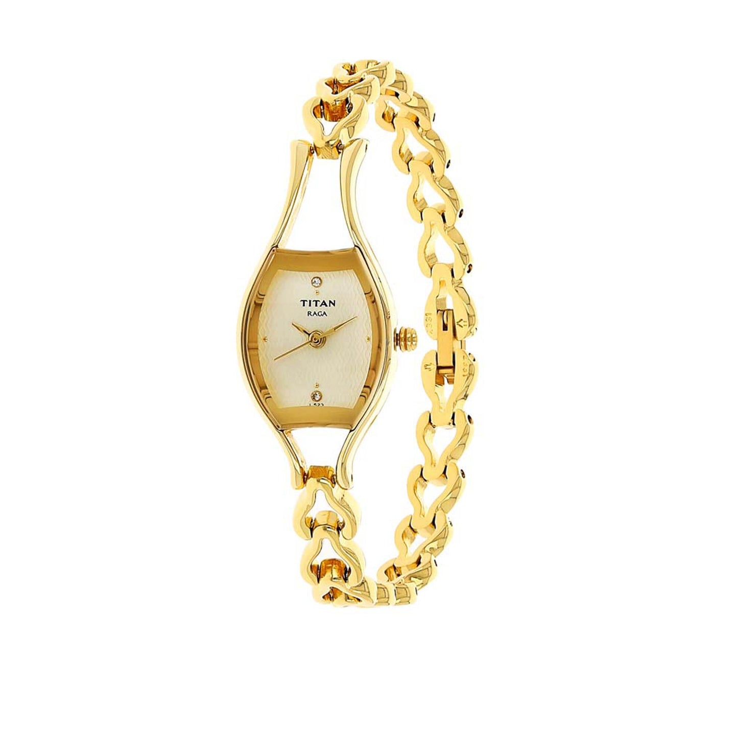 Titan Raga Champagne Dial Analog Watch for Women 2331YM02