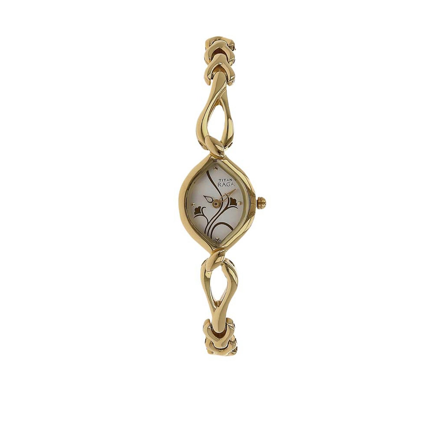 Titan Raga Women's White Dial Stainless Steel Band Watch - 2455YM01