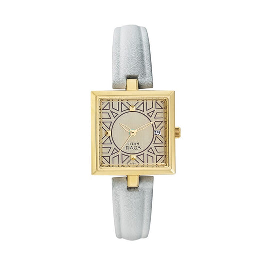 Titan Champagne Dial Analog Watch 2509YL02