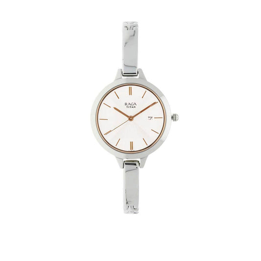Titan Raga Viva Silver Dial Analog Watch for Women 2578SM02