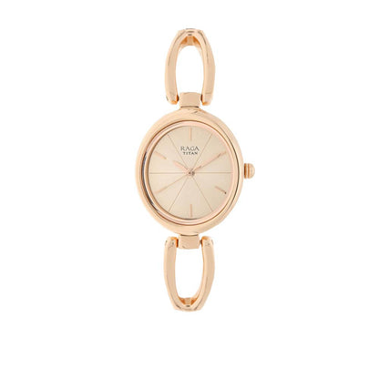 Rose Gold Dial Stainless Steel Strap Watch 2579WM01, Rose Gold