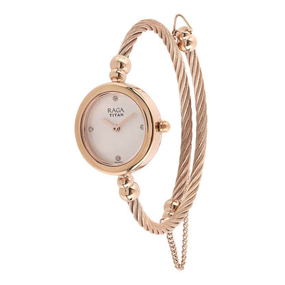 Titan Raga White Dial Analog Watch for Women 2586WM01