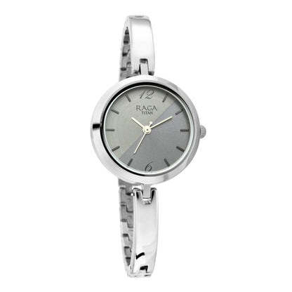 Raga Viva Silver Dial Metal Strap Watch