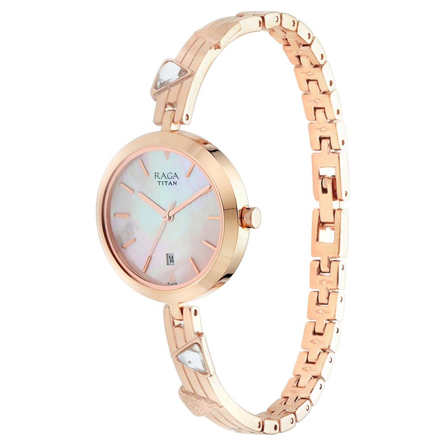 Titan Raga Viva Mother of Pearl Dial Metal Strap Watch 2606WM04