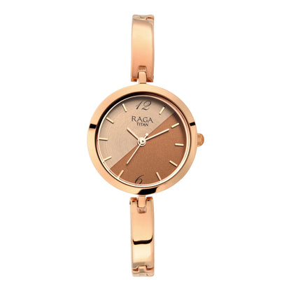 Raga Viva Rose Gold Dial Metal Strap Watch