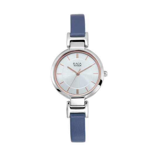 Titan Raga Viva Silver White Dial Analog Watch for Women 2608SL01