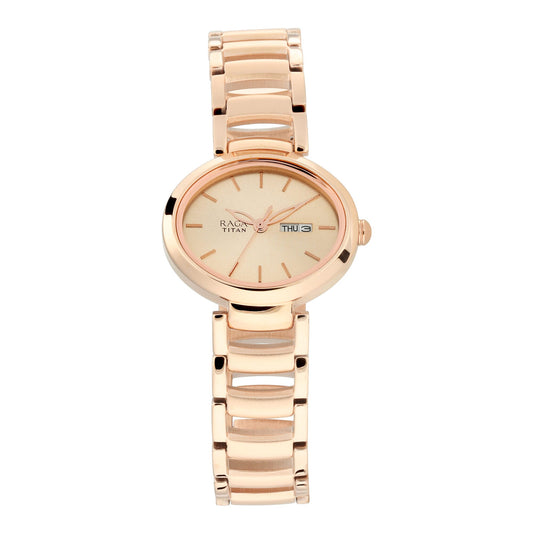 Titan Viva Analog Rose Gold Dial Women's Watch-2620WM01
