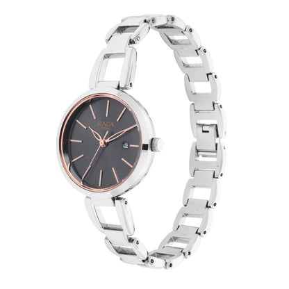 Raga Viva Gun Dial Metal Strap Watch