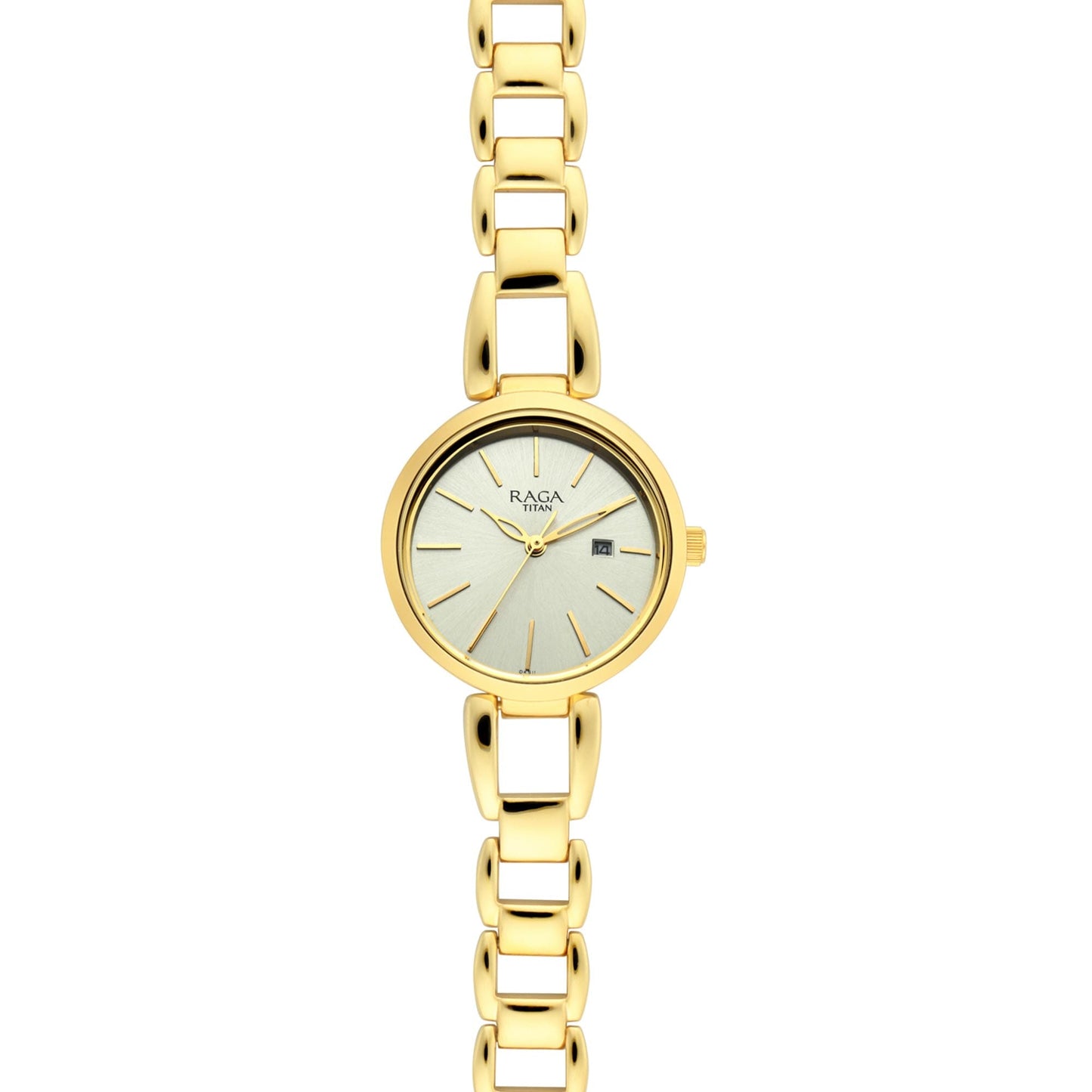 Raga Viva Golden Dial Metal Strap Watch 2642YM01