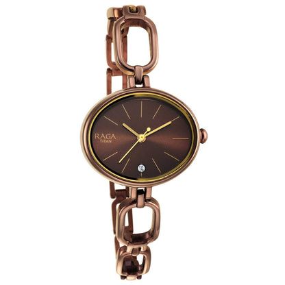 Titan Analog Brown Dial Women's Watch-NP2667QM01/NP2667QM01